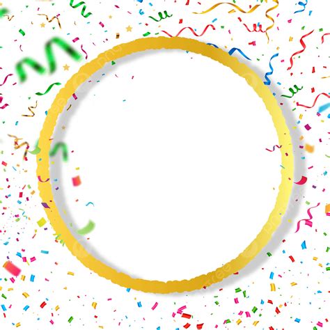 Confetti Celebration Party Vector Art Png Creative Circle Frame