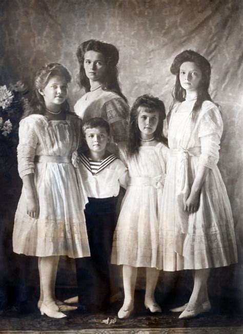 The Tsarevich Alexei And Grand Princesses Olga Tatiana Maria And