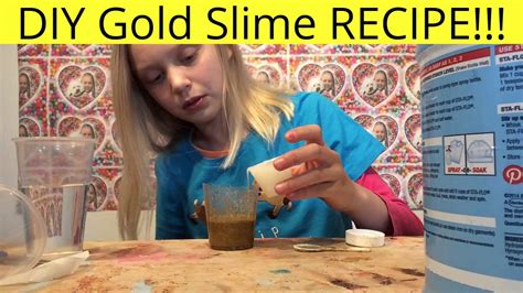 Diy Gold Slime Recipe Youtube