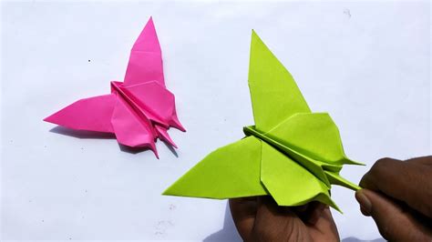 Origami Butterfly With Flapping Wings Paper Flapping Butterfly