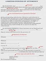 Limited Power Of Attorney Form Pdf Photos