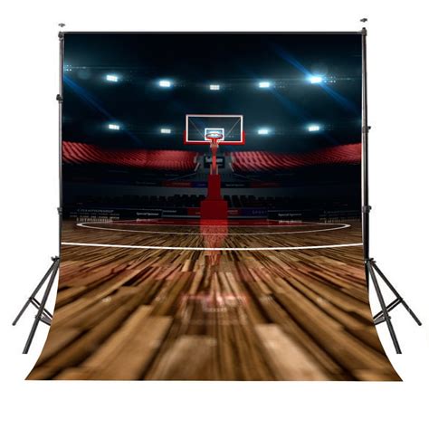 Greendecor Polyster 5x7ft Basketball Court Background Indoor Scene