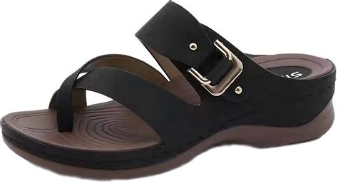 Womens Concealed Orthotic Sandals With Arch Support Adjustable Buckle