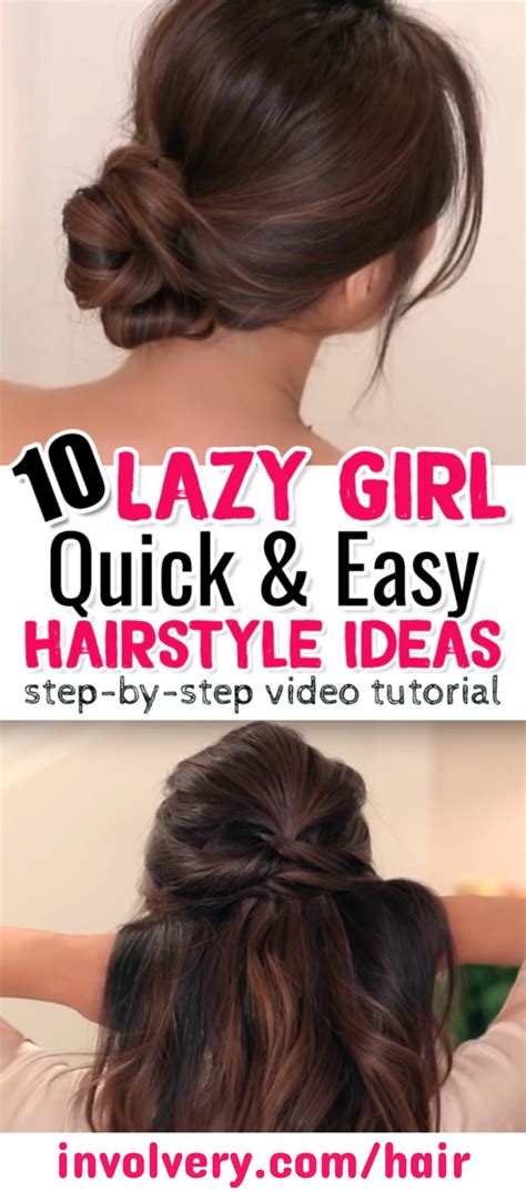 10 Easy Lazy Girl Hairstyle Ideas Step By Step Video