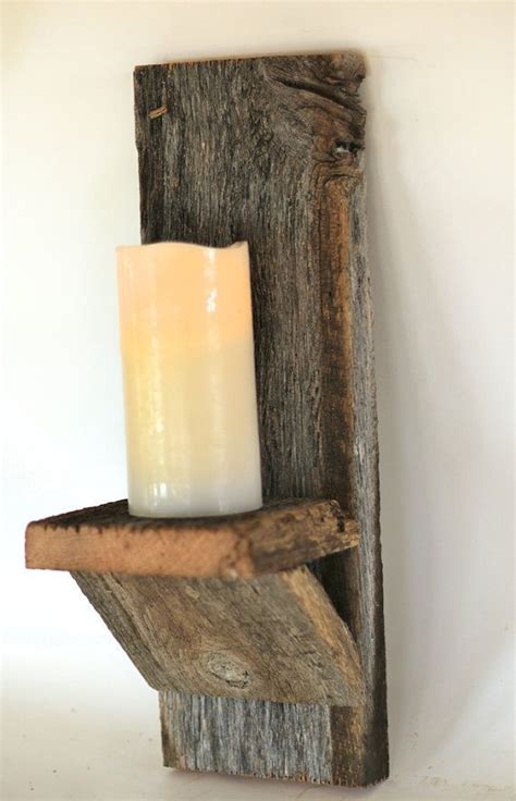 Barn Wood Candle Wall Sconce This Listing Is For One Candle Holder