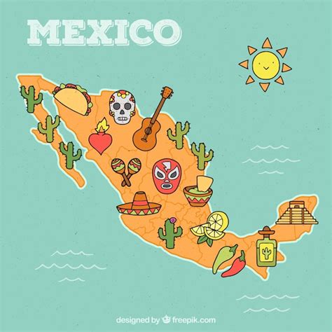 Mexico Map Illustration