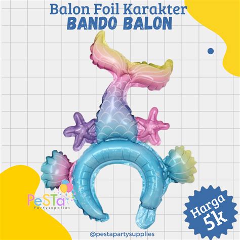 Jual Balon Foil Bando Karakter Tema Kartun Headband Balloon PeSTa Party Supplies Shopee Indonesia