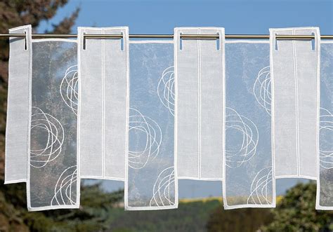 Fertiggardine gardine panel weiß gardinenset azur kristallen. Embroidery on transparent fabric interspersed with more ...