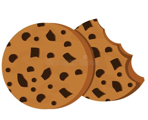 Chocolate Chip Cookie Bite Taken Stock Illustrations 7 Chocolate Chip