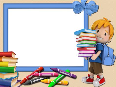 School Png Frame Molduras Para Crianças Crianças Desenhos De