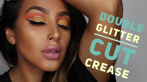 Double Silver Glitter Cut Crease Full Face Tutorial Youtube