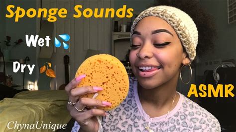 asmr sponge sounds wet 💦 dry 🍂 youtube