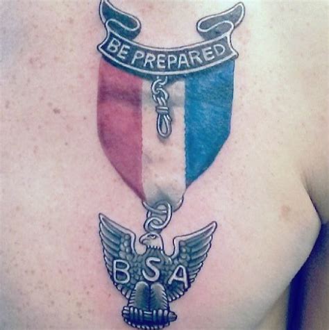 30 Eagle Scout Tattoo Designs For Men Boy Scouts Of America