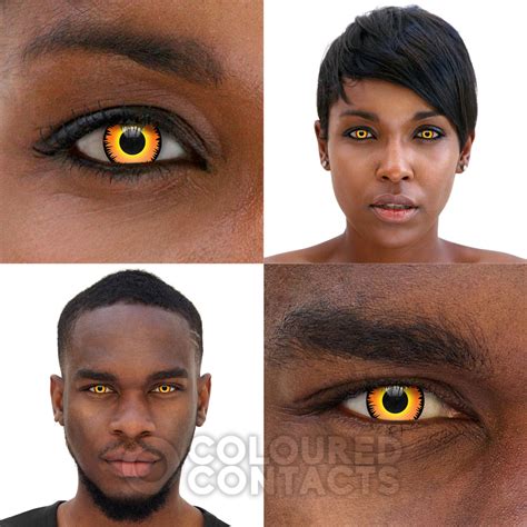 Orange Werewolf Fire Coloured Prescription Contact Lenses 30 Day