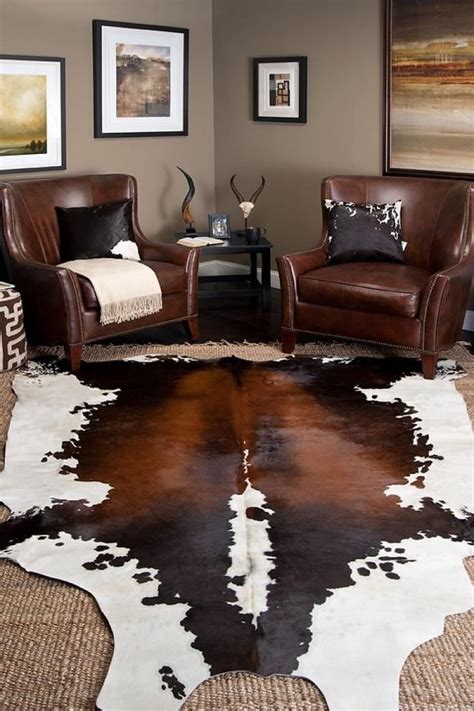 Themsfly Inspiring Cowhide Rug Design For Rustic Modern Touch Chic