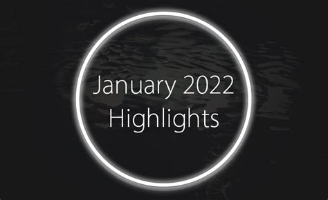 January 2022 Highlights
