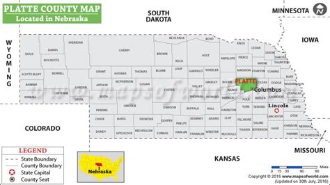 Platte County Map Nebraska