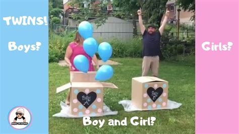 10 Twin Gender Reveal 2018 Twins Pregnancy Announcement Youtube