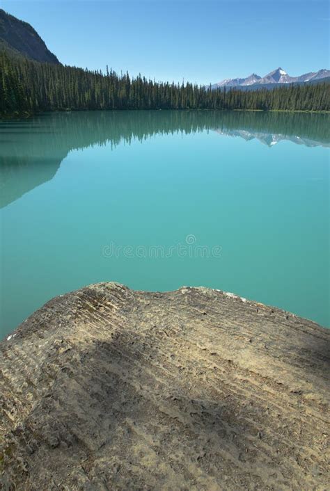 Emerald Lake Landscape British Columbia Stock Image Image Of River