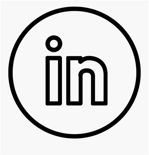 Transparent Linkedin Logo Png Black Circle Free Transparent Clipart