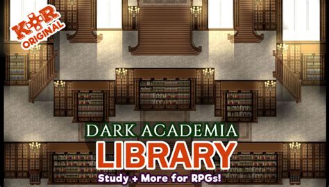 Dark Academia Library Tileset For Rpgs Gamedev Market