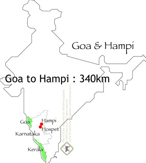 goa-to-hospet-hampi-map Goa to Hampi. Hampi is about 340km east of Goa.