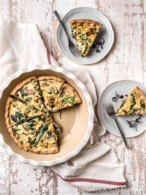 Mushroom And Spinach Quiche The Novice Housewife