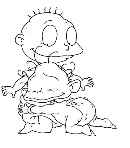 Susie Hugs Tommy Coloring Page Free Printable Coloring Pages