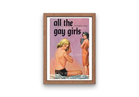 Lesbian Pulp Print Wall Art All The Gay Girls Lgbtq Etsy