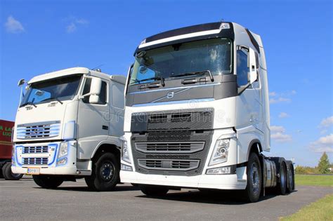 Two White Volvo Fh Trucks Editorial Image Image Of Cargo 35716645