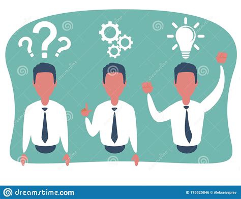 thinking businessman solving a problem business concept stock vector
