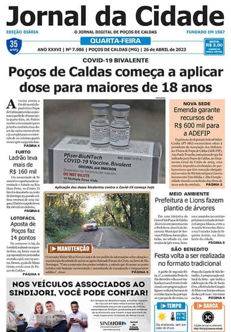 Jornal Da Cidade 26 De Abril De 2023 Jornal Da Cidade Notícias De Poços De Caldas E Região