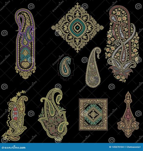 Seamless Paisley Traditional Motif Stock Illustration Illustration Of