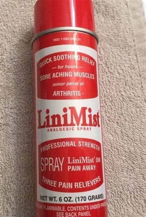 LiniMist Analgesic Spray 6 oz. 01/2018 FREE SHIPPING more than 1