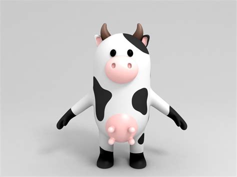Cow Character 3d Turbosquid 1252887