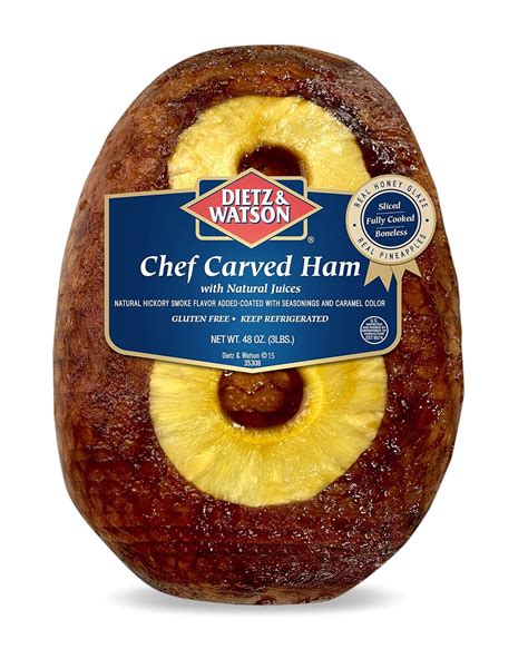 Dietz And Watson Fully Cooked Chef Carved Dinner Ham 3 Lbs