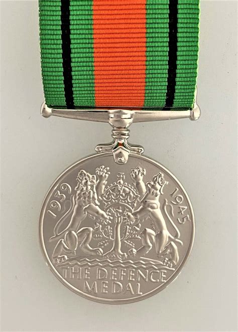 British Ww2 Defence Medal 1939 45 Full Size Veteran Replacement Finest