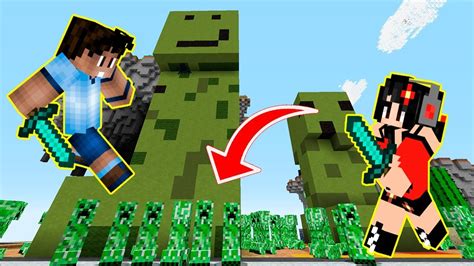 El Creeper Y Sus Hijos Explosivos 💥😱 Mobs Gigantes 4 Ep 18 Minecraft Survival Youtube