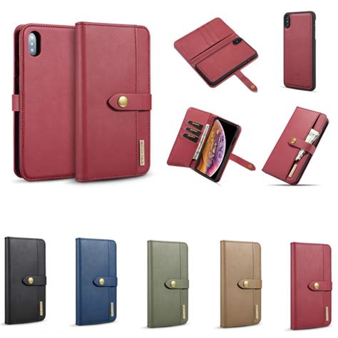 Luxury Genuine Leatherpc Flip Case Voor Iphone X Xs Xr Xs Max Magnetic