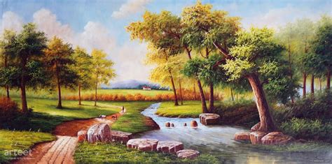 Landscape Artwork Oil Painting Scenery By Arteet 11