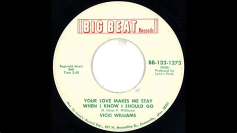 Funky Soul Vicki Williams Your Love Makes Me Stay When I Know I