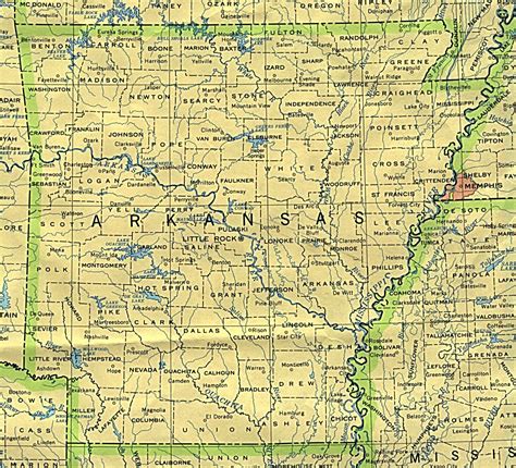 Arkansas Outline Maps And Map Links