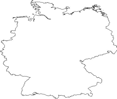 Blank Outline Map Of Germany