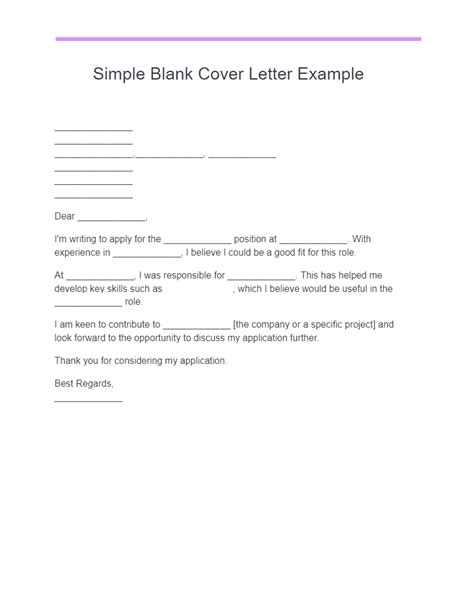 Blank Cover Letter 10 Examples How To Use Pdf