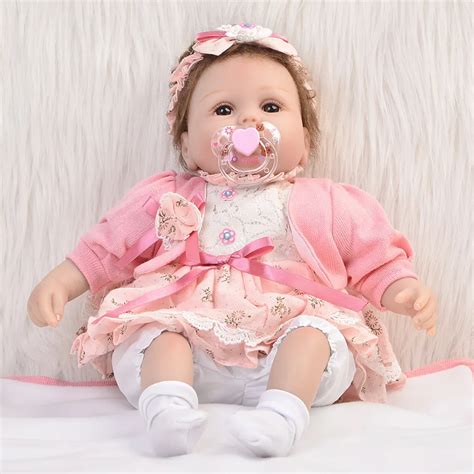 Buy Handmade 17 Inch Baby Girl Dolls Reborn Silicone