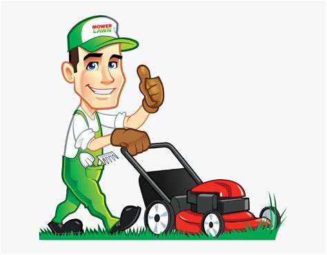 Gardener Clip Art Lawn Mowing Free Transparent Clipart Clipartkey