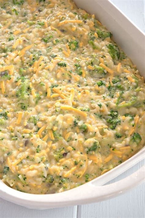 Broccoli Cheese Casserole With Rice Easy To Make Comfort Food With