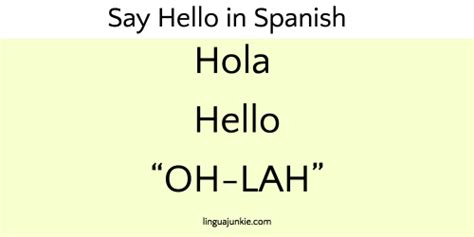 how to say hello in spanish update 2022