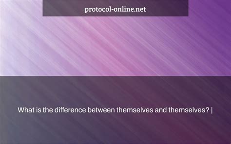 What Is The Difference Between Themselves And Themselves Protocol