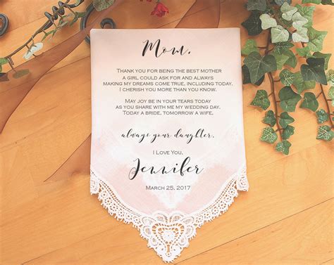 No matter what gift you choose for the mother of the bride, she will love it and hold it dear! Mother of the Bride Handkerchief-Wedding